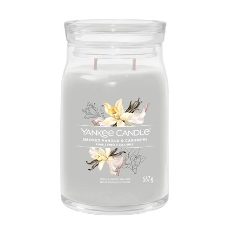 Yankee Candle Signature Jar Candles Smoked Vanilla & Cashmere 567g - Candela Profumata
