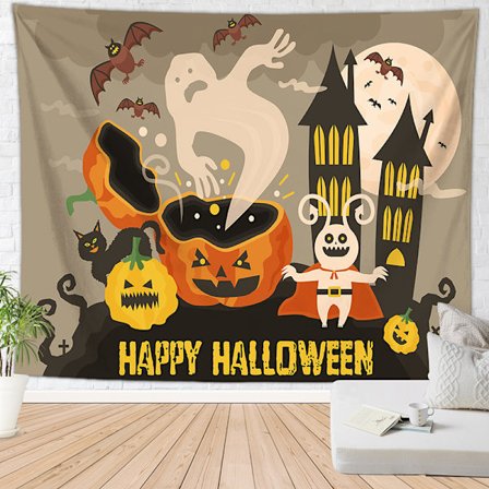 Koti Sängynpääty Makuuhuoneen Koriste Juhlallinen Seinävaate Kurpitsa Pää Fu