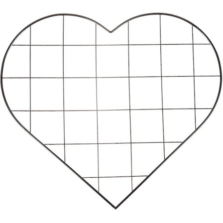 Valokuvaseinäritilä Sydämenmuotoinen rautaritilä Taideritilä Lankalevy