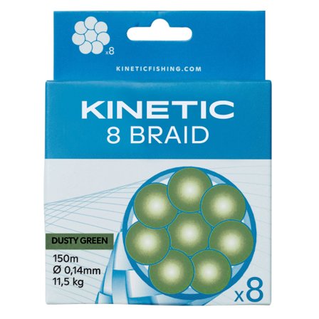 Kinetic 8 Braid 150m Dusty Green 0,35mm/31,5kg
