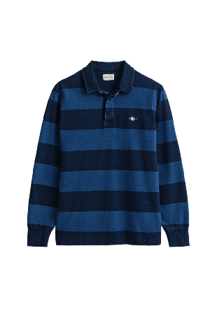 GANT Indigo Rugger Tröjor Herr Blå S