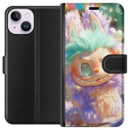 Kompatibel Tegnebogsetui til Apple Apple iPhone 15 Sød fantasy-karakter med fluffy pels, pastelfarver og kawaii-stil, legende illustration til børn