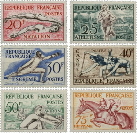 Frankrig 1953 - YT 960-965 - Postfrisk