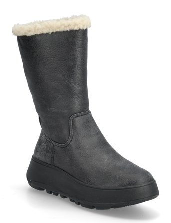 FitFlop | F-Mode Double-Faced Shearling Flatform Calf Boots | 42