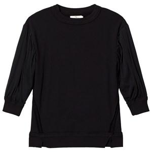 Andorine Black Mesh Sleeve Sweat Dress 4 years - Dresses - 4 years - Black - Mädchen