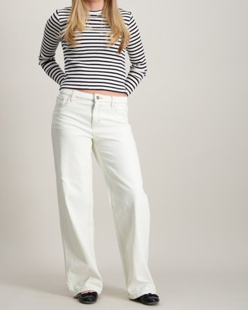 LMTD NOUD LW LC WIDE PANT Wit Jeans Meisjes - Kids Brand Store