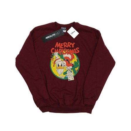 Disney Dam/Kvinnor Kalle Anka God Jul Sweatshirt M B