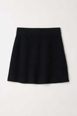 Soft Goat - Mini Skirt - Kashmirkjol - L - Black