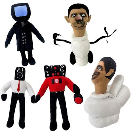 Skibidi Toilet Man Plyschleksak Skräck Exploration Äventyrsspel Gosedjursdocka