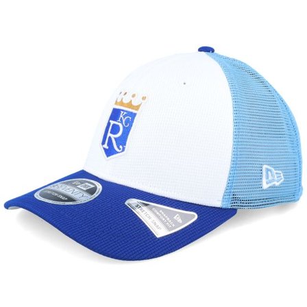 New Era - MLB Vit trucker Keps - Kansas City Royals MLB Batting Practice White/Light Blue/Royal Trucker @ Hatstore