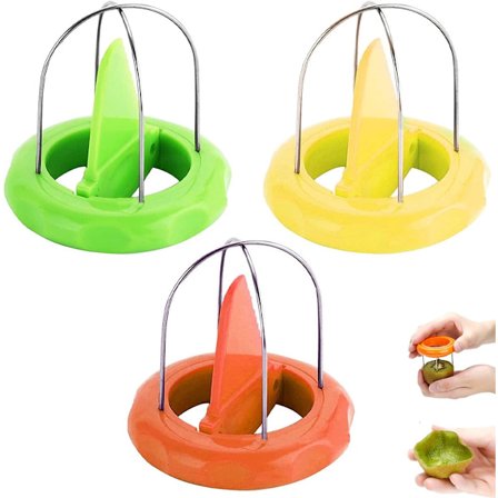 ING 2-i-1 Kiwi Skalare - Manuell Skivare - Kiwi Tärningsmaskin - Grönsaksskalare - Köksredskap - Fruktseparator Skalare - 3-Delars Set