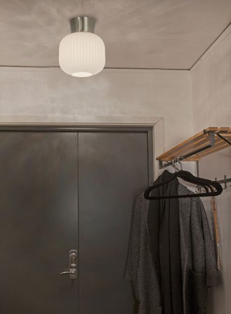 Vanja taklampe Ø20 - stål/opal