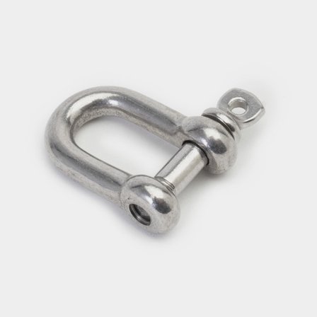 Seldén D-shackle in Forged stainless 316 steel, M4x8x15 mm (307-080)