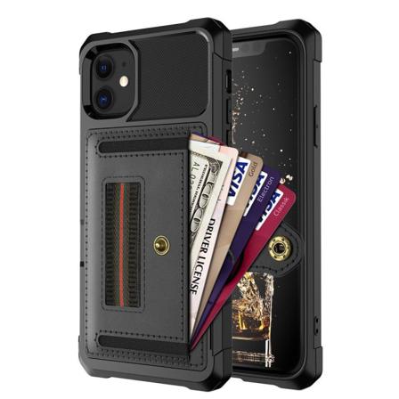Professionellt Skal Med Kortfack - Iphone 12 Mini Svart