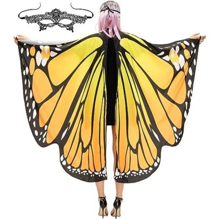 Butterfly Wings Kostym Vuxen Halloween Butterfly Cape