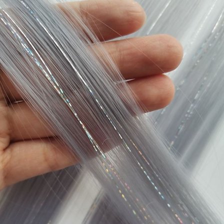 Clip in värilliset hiuspidennykset sekoitettu hopea tinsels synteettinen 2 in 1 Rainbow Hairpiece Juhlien kohokohdat naisten tytöille