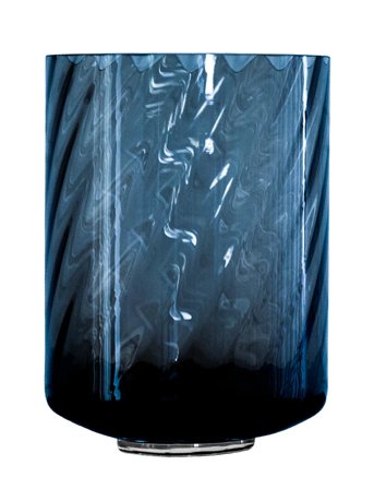 Specktrum Meadow Swirl Cylinder Vase W. Foot - Blue - 21 CM