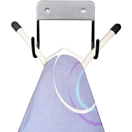 1 st strykjärnsbräda väggställ, strykjärnsbräda väggfäste, väggfäste med stålhakar-13,2 * 13 * 6,8 cm för att hänga "T" eller "Y" strykbrädor