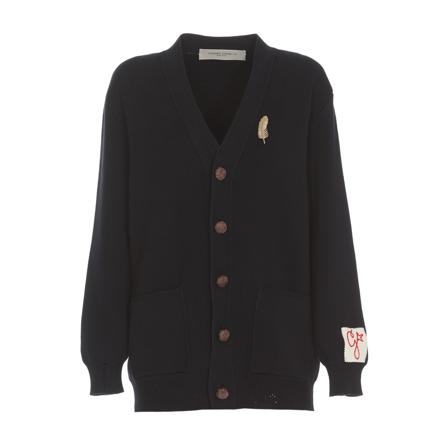 Golden Goose, Cardigans Blauw, Dames, Maat:M