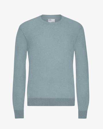 Light Merino Wool Crew - Stone Blue XL