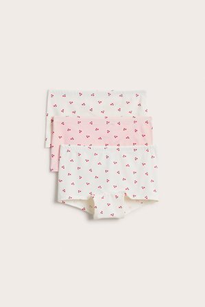 Kappahl | Bokserki w wiśnie, 3-pak | Offwhite
