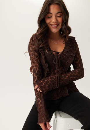 BUBBLEROOM - Lace Frill Top - S