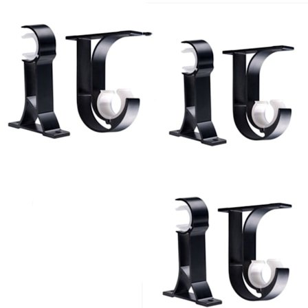 6 Pack gardinstang loftmonteringsbeslag Gardinstangholder