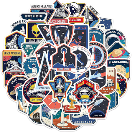 Piirretty Astronautti Avaruusolento Tarrat Tietokoneelle Vesipulloille Kannettavalle Luistolaudalle Vinyyli Vedenkest v Uusiok ytt inen Teineille 