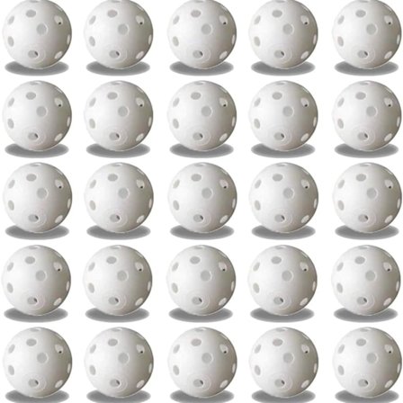 Nye 25 stk. Øvelsesgolfbolde Flyvende Golfbolde Hule Plastik Golfbolde Luftstrømsgolfbolde Kompatible med Svingtræning Driving Range Hjemme