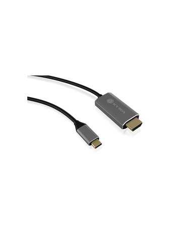 ICY BOX IB-CB020-C, USB Type-C zu HDMI Kabel, 1,8 m, 4K@60 Hz, Aluminium