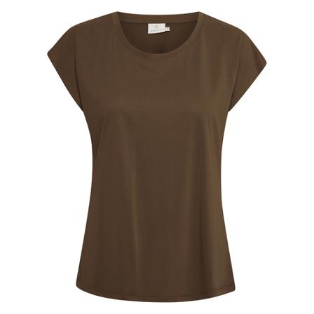 Kaffe, KAlise Marie T-Shirt Bruin, Dames, Maat:S