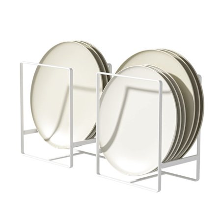 2-pack tallrikshållare för skåp, diskställ för kök