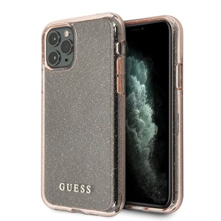 Guess GUHCN58PCGLPI iPhone 11 Pro rosa/rosa hårt fodral Glitter