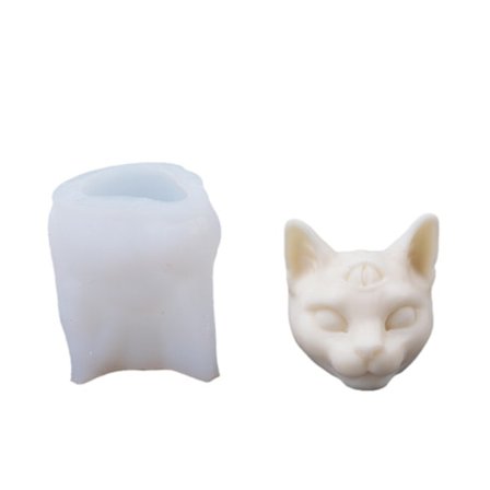 Treøyet katt stearinlysform egnet for dekorative DIY-gaver