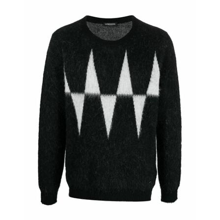 Costume National Round-neck Strik Sort, Herre Strik