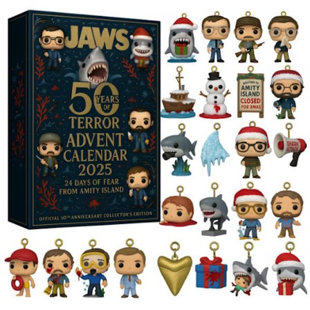 Tappajahai 50-vuotisjuhlavuoden joulukuusen akryylikoriste, joulun odotuksen sisustus"**Tappajahai 50-vuotisjuhlavuosi