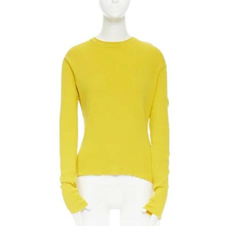 Acne Studios Pre-owned Pre-owned Cotton tops , Geel , Dames , Maat: S