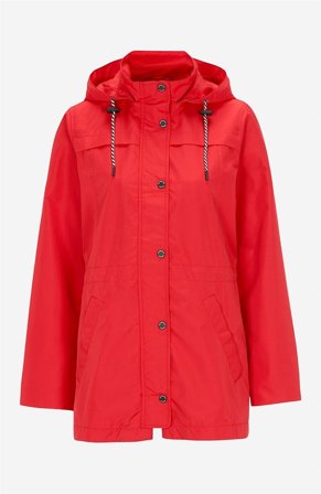 Cellbes of Sweden - Vindtett jakke med hette i rød for damer i størrelse 34/36