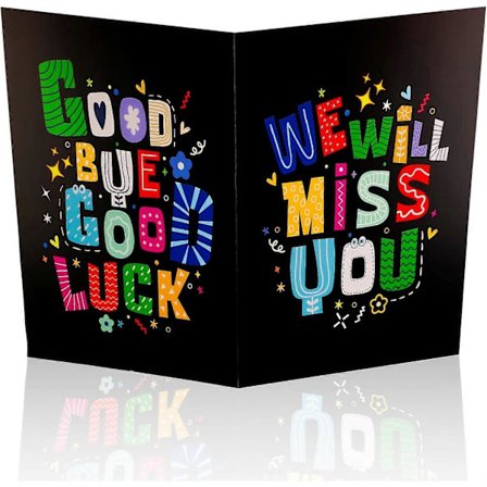 Hyvästijättökortti, 44 x 28 cm Hauska Läksiäiskortti, Toivotamme Kaikkea Hyvää (FMY)