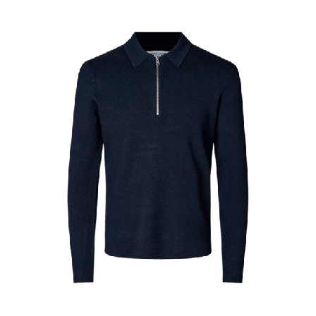 SAMSOE GUNA HALF ZIP 10490 Tröjor Herr Blå S