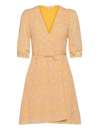 Britt Ss Wrap Dress Aop 10864 Kort Klänning Gul Samsøe Samsøe