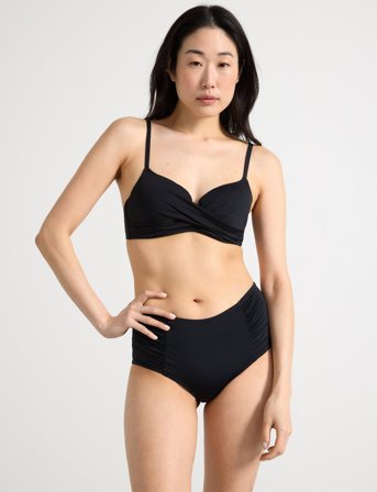 Lindex Swim Bra Liljatshirt Twist - Black - B x 90