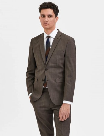 Selected Slhslim-Elon Blz Flex B Noos - Brown - 46