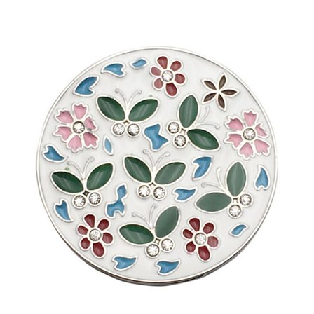 Sammenleggbar veske håndveske krok veske tote blomst form metall bag tabl