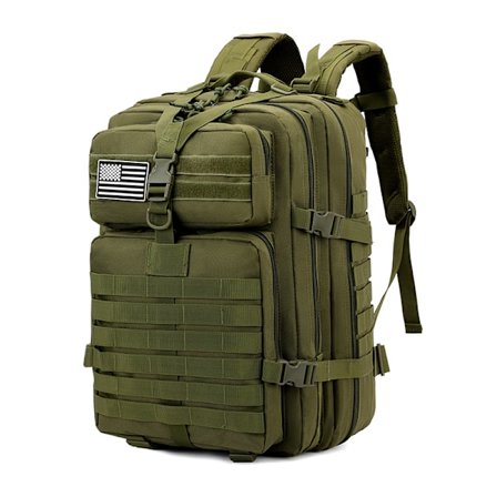 Utendørs taktisk ryggsekk med 45 liters kapasitet og Molle-system (Militærgrønn)