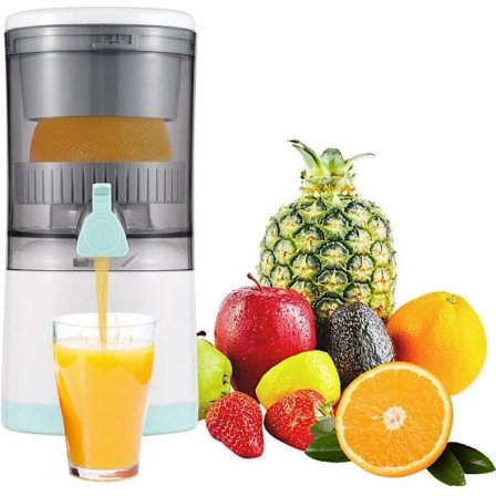 Handsfree Elektrisk Juicer för Apelsin, Citron, Äpple, Tomat, Druva, USB-driven, Avtagbar och Tvättbar, Grön