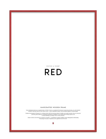 Poster & Frame Red Wood Frame - Red - A4