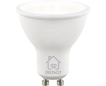 Deltaco Smart GU10 Vit Dimbar 5W Wi-Fi 2700K-6500K - Dimbar smart spotlight med WiFi-uppkoppling