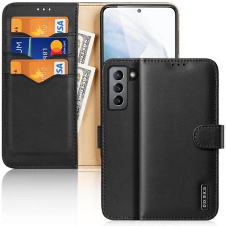 Dux Ducis Samsung Galaxy S21 Fe Fodral Hivo Äkta Läder Svart
