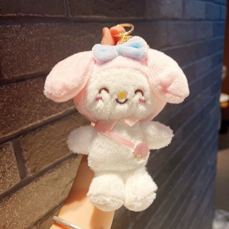 Sød lille dukke, par taske vedhæng, plyslegetøj dukke nøglering, dukke vedhæng